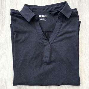 OGIO | black cotton short sleeve basic  polo t-shirt  | WMS M